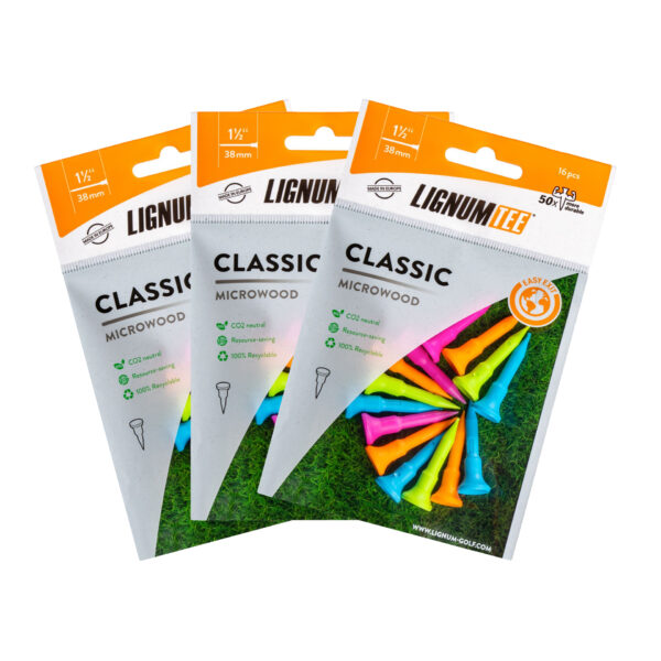 Lignum Tee Classic 38mm Special Mix Front 3er Pack