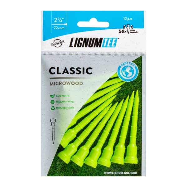 Lignum Tee Classic 72mm Hitting Green Front