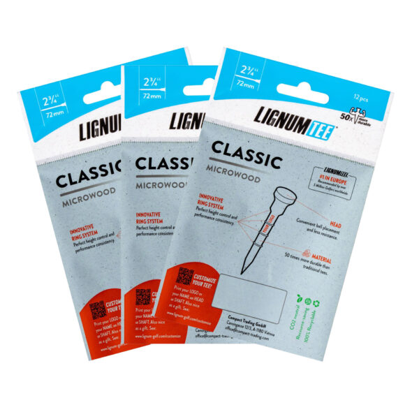 Lignum Tee Classic 72mm Special Mix Back 3er Pack