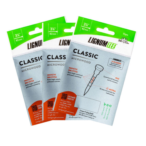 Lignum Tee Classic 82mm Special Mix Back 3er Pack